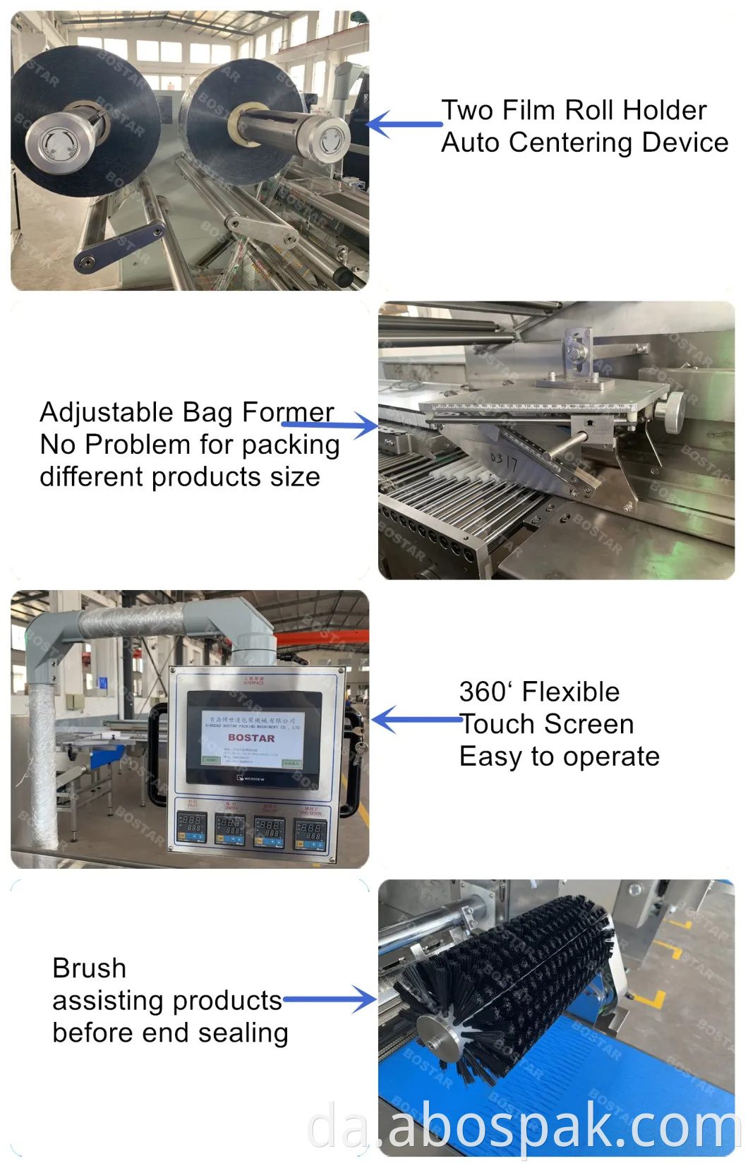 Automatisk flow isbar/ispind/varmeforsegling Plastpind ispindepose Pudepakkepakkemaskine